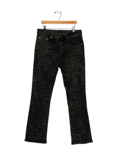 Pre-owned R13 Mid-rise Straight Leg Jeans In Black