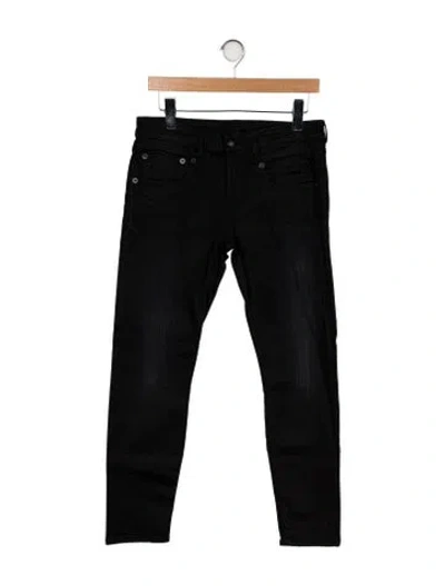 Pre-owned R13 Mid-rise Straight Leg Jeans In Black