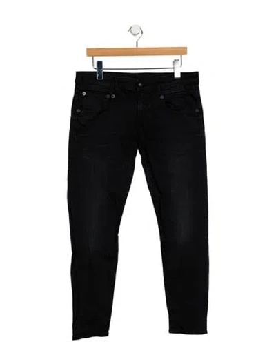 Pre-owned R13 Mid-rise Straight Leg Jeans In Black