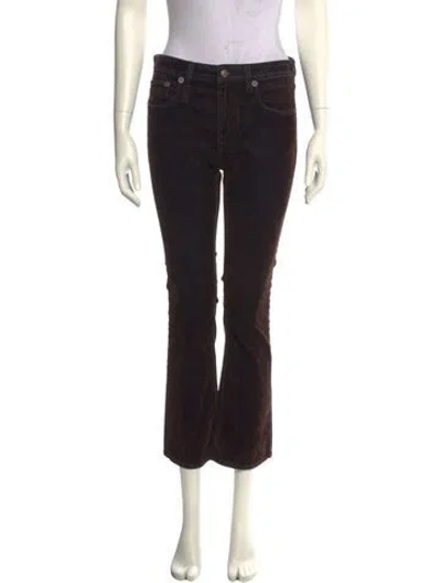 Pre-owned R13 Mid-rise Straight Leg Jeans In Black