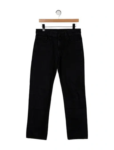 Pre-owned R13 Mid-rise Straight Leg Jeans In Black