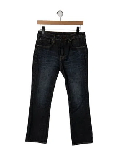 Pre-owned R13 Mid-rise Straight Leg Jeans In Black