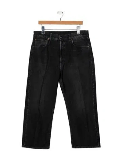 Pre-owned R13 Mid-rise Straight Leg Jeans In Black