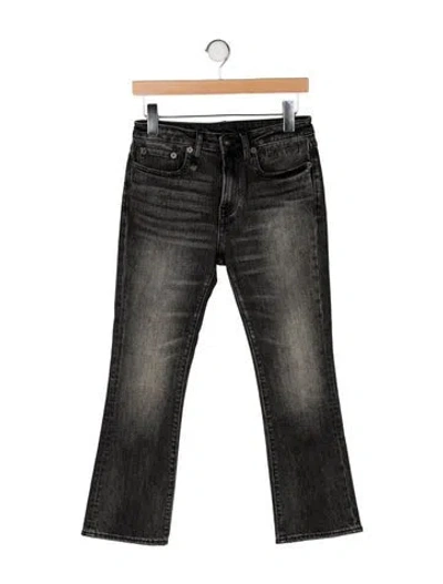Pre-owned R13 Mid-rise Straight Leg Jeans In Black