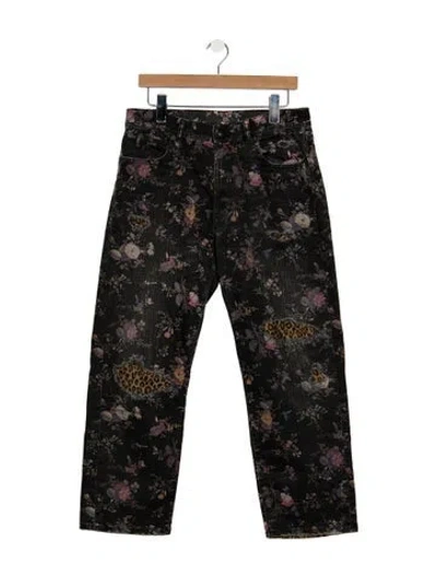 Pre-owned R13 Mid-rise Straight Leg Jeans In Black