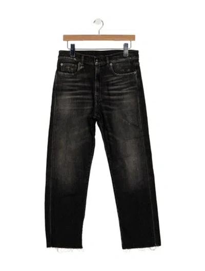 Pre-owned R13 Mid-rise Straight Leg Jeans In Black