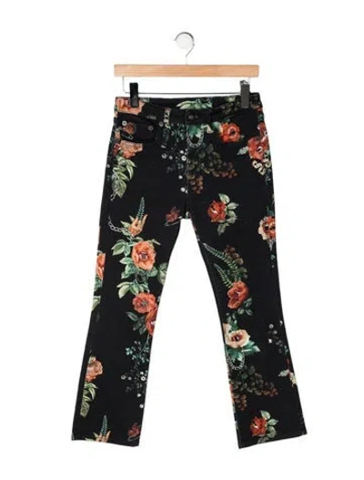 Pre-owned R13 Mid-rise Straight Leg Jeans In Black