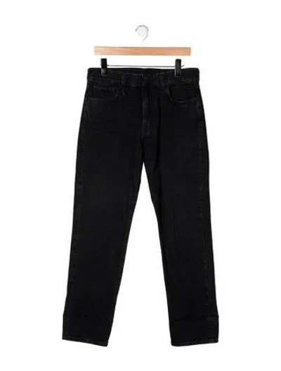 Pre-owned R13 Mid-rise Straight Leg Jeans In Black