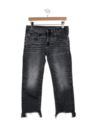 Pre-owned R13 Mid-rise Straight Leg Jeans In Black