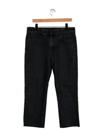 Pre-owned R13 Mid-rise Straight Leg Jeans In Black