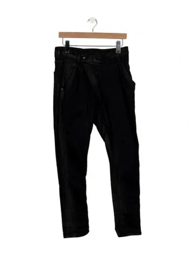 Pre-owned R13 Mid-rise Straight Leg Jeans In Black