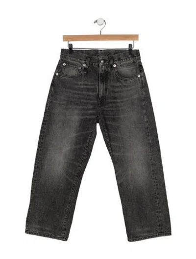 Pre-owned R13 Mid-rise Straight Leg Jeans In Black