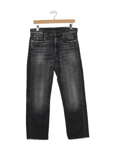 Pre-owned R13 Mid-rise Straight Leg Jeans In Black