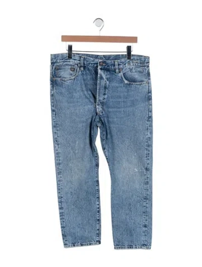 Pre-owned R13 Mid-rise Straight Leg Jeans In Blue