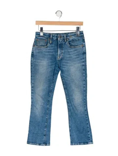 Pre-owned R13 Mid-rise Straight Leg Jeans In Blue