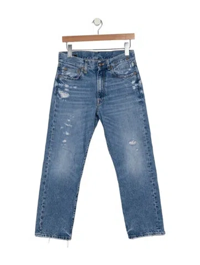 Pre-owned R13 Mid-rise Straight Leg Jeans In Blue