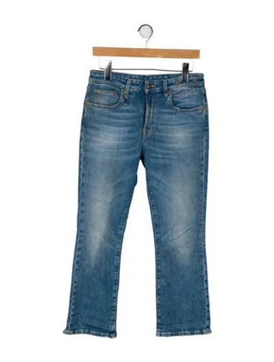 Pre-owned R13 Mid-rise Straight Leg Jeans In Blue