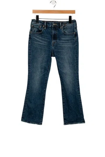 Pre-owned R13 Mid-rise Straight Leg Jeans In Blue