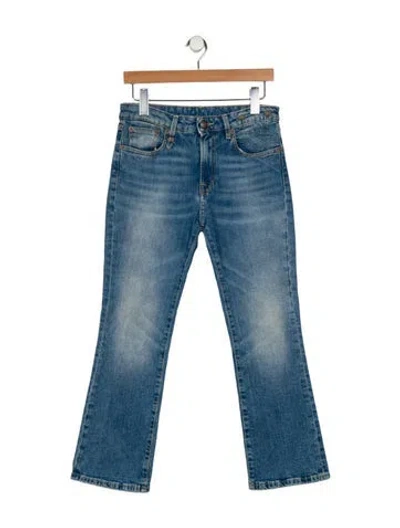 Pre-owned R13 Mid-rise Straight Leg Jeans In Blue