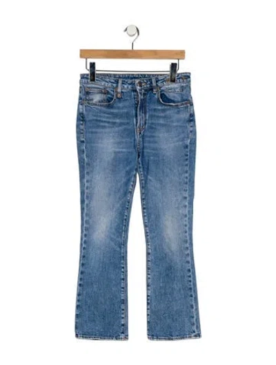 Pre-owned R13 Mid-rise Straight Leg Jeans In Blue