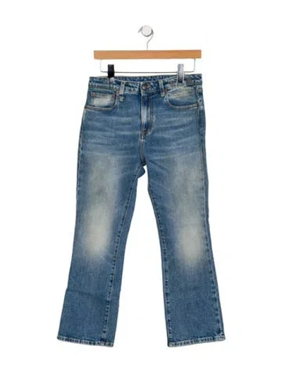 Pre-owned R13 Mid-rise Straight Leg Jeans In Blue
