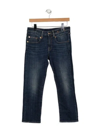 Pre-owned R13 Mid-rise Straight Leg Jeans In Blue