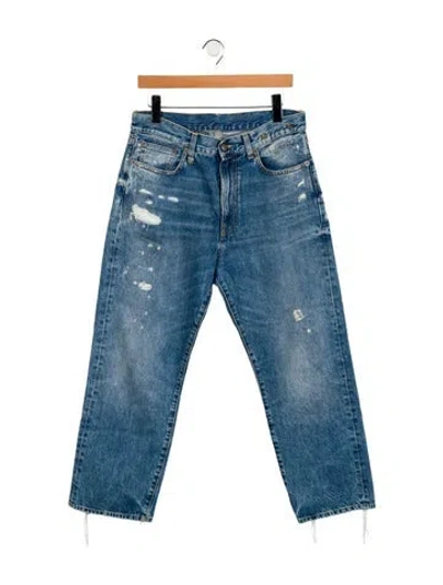 Pre-owned R13 Mid-rise Straight Leg Jeans In Blue