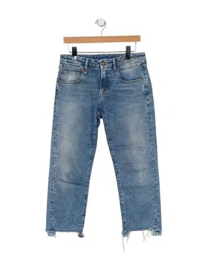 Pre-owned R13 Mid-rise Straight Leg Jeans In Blue
