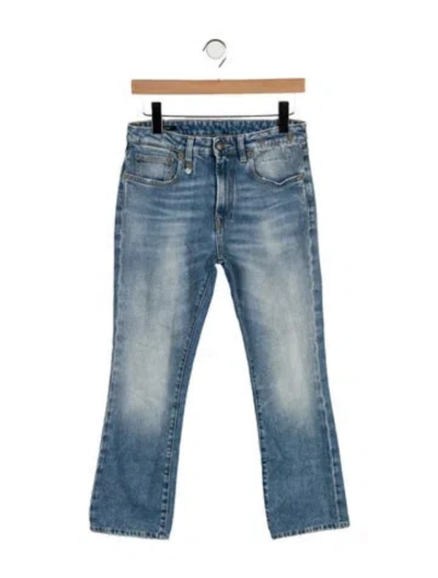 Pre-owned R13 Mid-rise Straight Leg Jeans In Blue