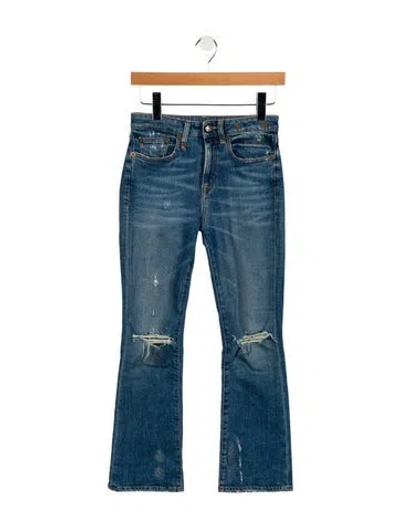 Pre-owned R13 Mid-rise Straight Leg Jeans In Blue