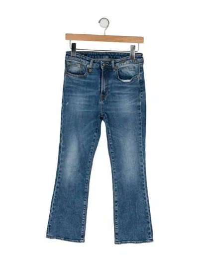 Pre-owned R13 Mid-rise Straight Leg Jeans In Blue