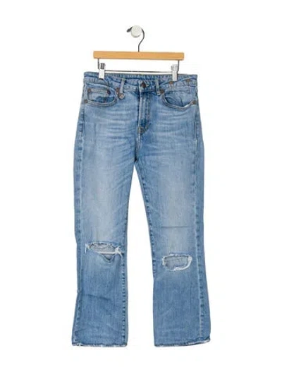 Pre-owned R13 Mid-rise Straight Leg Jeans In Blue