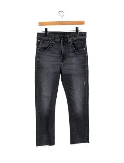 Pre-owned R13 Mid-rise Straight Leg Jeans In Blue