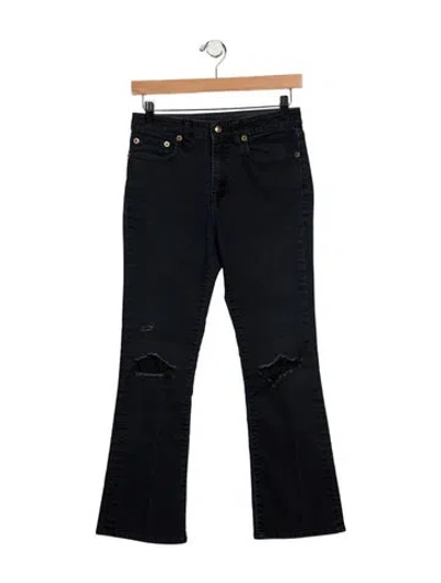 Pre-owned R13 Mid-rise Straight Leg Jeans In Blue