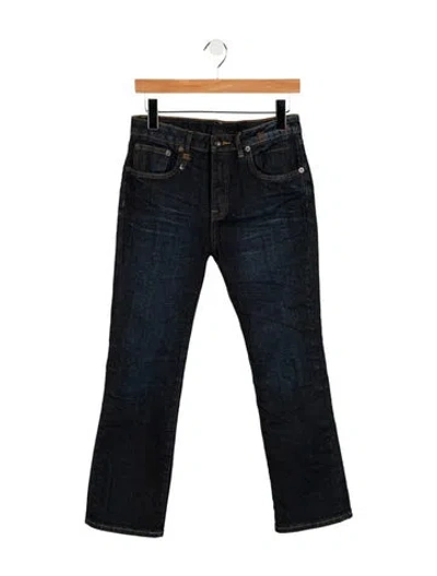 Pre-owned R13 Mid-rise Straight Leg Jeans In Blue