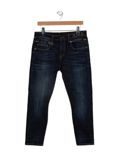Pre-owned R13 Mid-rise Straight Leg Jeans In Blue