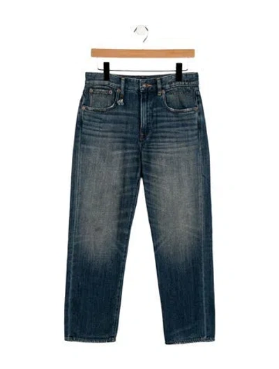 Pre-owned R13 Mid-rise Straight Leg Jeans In Blue