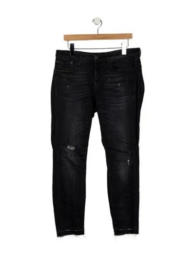 Pre-owned R13 Mid-rise Straight Leg Jeans In Blue
