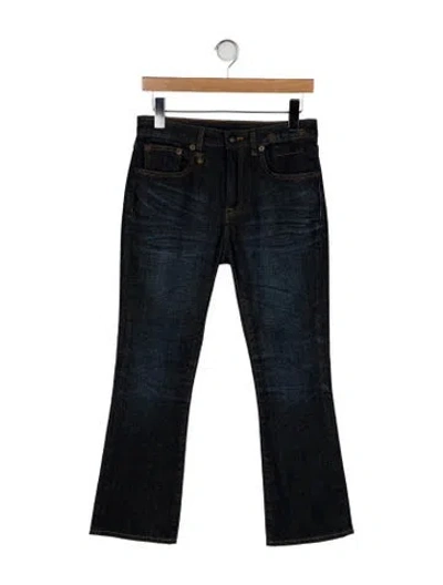 Pre-owned R13 Mid-rise Straight Leg Jeans In Blue