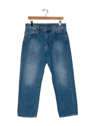 Pre-owned R13 Mid-rise Straight Leg Jeans In Blue