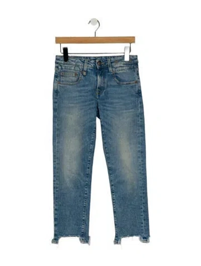 Pre-owned R13 Mid-rise Straight Leg Jeans In Blue