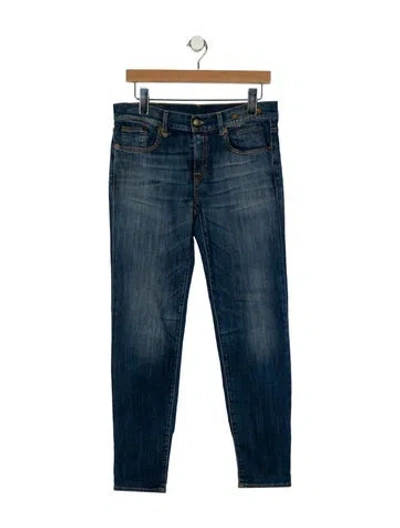 Pre-owned R13 Mid-rise Straight Leg Jeans In Blue