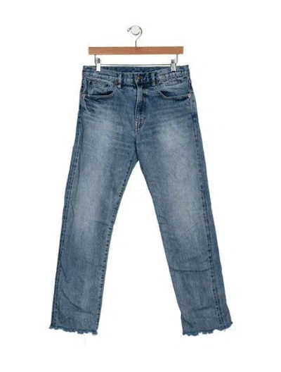 Pre-owned R13 Mid-rise Straight Leg Jeans In Blue