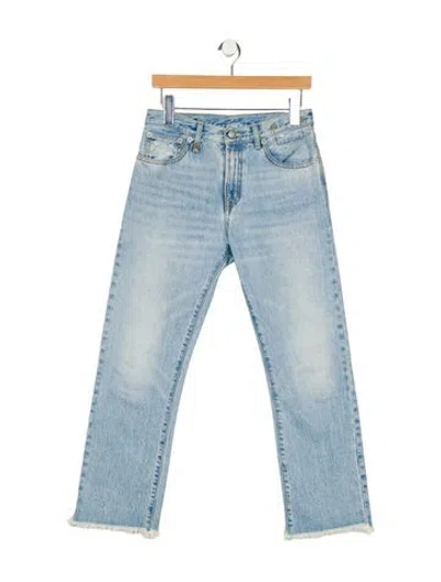 Pre-owned R13 Mid-rise Straight Leg Jeans In Blue