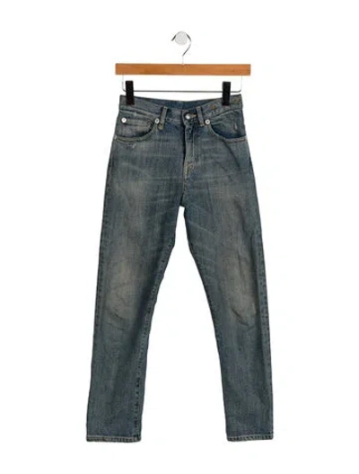 Pre-owned R13 Mid-rise Straight Leg Jeans In Blue