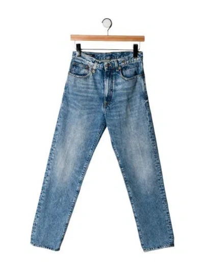 Pre-owned R13 Mid-rise Straight Leg Jeans In Blue