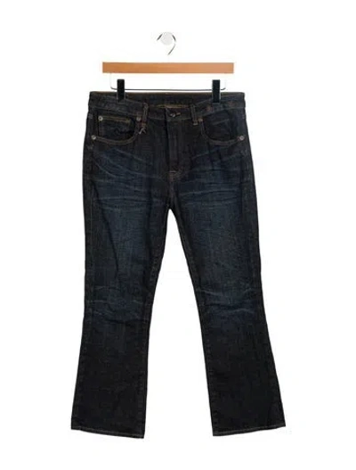 Pre-owned R13 Mid-rise Straight Leg Jeans In Blue