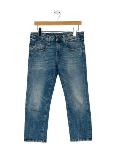 Pre-owned R13 Mid-rise Straight Leg Jeans In Blue
