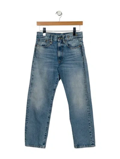 Pre-owned R13 Mid-rise Straight Leg Jeans In Blue