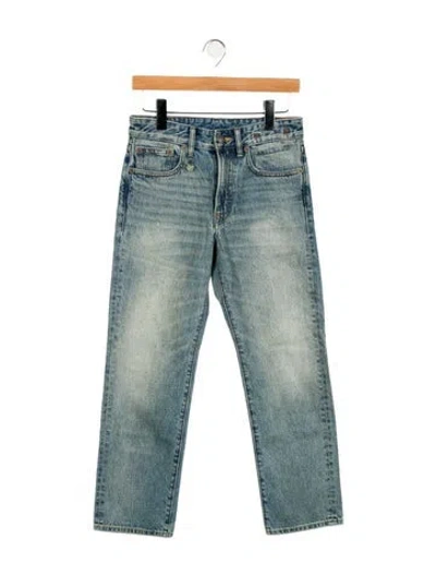 Pre-owned R13 Mid-rise Straight Leg Jeans In Blue